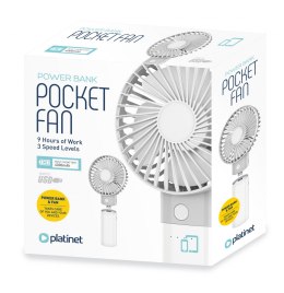 PLATINET RECHARGEABLE DESK FAN WIATRAK BIURKOWY POWERBANK 4000MAH 3 STEPS [45237]