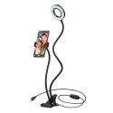 PLATINET RING LIGHT LAMPA PIERŚCIENIOWA 3 INCH WITH FLEXIBLE PHONE CLIP [45607]