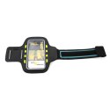 PLATINET SPORT ARMBAND FOR SMARTPHONE BLACK WITH LED [43705]