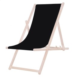 PLATINET SUMMER SUNBED LEŻAK OGRODOWY WOOD BLACK [45433]