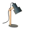 PLATINET TABLE LAMP LAMPA STOŁOWA 25W E14 METAL+WOOD 1,5M WHITE CABLE GREY