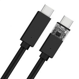 PLATINET USB TYPE C TO TYPE C CABLE KABEL 100W 5A 1M BLACK [45578]