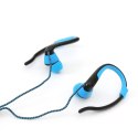 FIESTA EARPHONES BLUETOOTH + SELFIE SHUTTER SŁUCHAWKI PRZEWODOWE Z MODUŁEM BLUETOOTH I WYZWALACZEM SELFIE BLUE [43514] TE