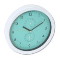 PLATINET WALL CLOCK ZEGAR ŚCIENNY SUMMER TEMP HYGRO GREEN [42573]