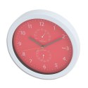 PLATINET WALL CLOCK ZEGAR ŚCIENNY SUMMER TEMP HYGRO RED [42574] TE