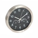 PLATINET WALL CLOCK ZEGAR ŚCIENNY WINTER TEMP HYGRO BLACK [42575]