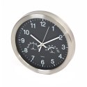 PLATINET WALL CLOCK ZEGAR ŚCIENNY WINTER TEMP HYGRO BLACK [42575]