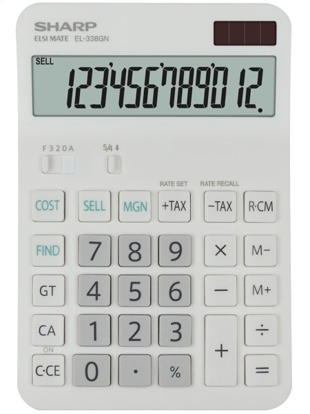 SHARP CALCULATOR DESKTOP BOX EL338GN