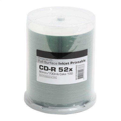 TRAXDATA RITEK CD-R 700MB 52X PRO WHITE INKJET PRINT. FULL CAKE*100 901CK10IWPPRO