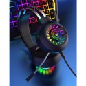 VARR GAMING RGB SŁCUHAWKI NAUSZNE WITH MIC VH8040 BLACK [45560]