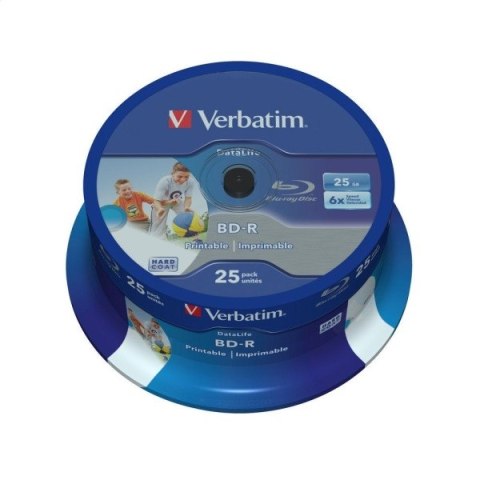 VERBATIM BD-R BLU-RAY 25GB 6X PRINTABLE CAKE*25 43811