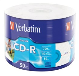 VERBATIM CD-R 700MB 52X PRINTABLE DATA LIFE SP*50 43794