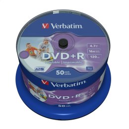 VERBATIM DVD+R 4,7GB 16X PRINTABLE CAKE*50 43512