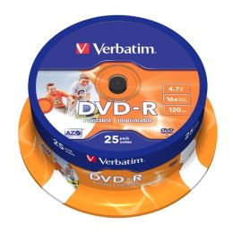 VERBATIM DVD-R 4,7GB 16X PRINTABLE ID BRAND CAKE*25 43538