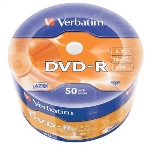 VERBATIM DVD-R 4,7GB 16X AZO SP*50 43788