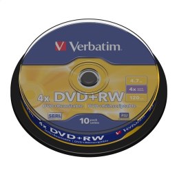 VERBATIM DVD+RW 4,7GB 4X CAKE*10 43488