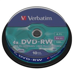 VERBATIM DVD-RW 4,7GB 4X CAKE*10 43552
