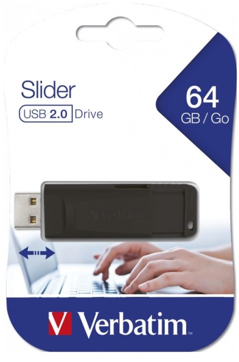 VERBATIM PENDRIVE USB 2.0 Store "n" Go Slider USB Drive 64GB 98698