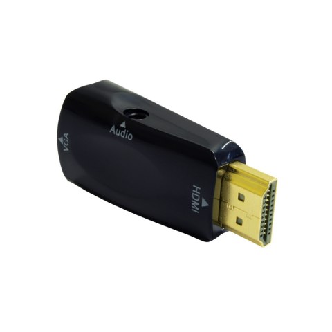 ADAPTER HDMI męski/ SVGA żeński +AUDIO ART oem