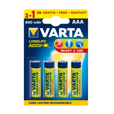 AKUMULATORY VARTA R3 800 mAh 4szt (promo 3+1) ready 2 use