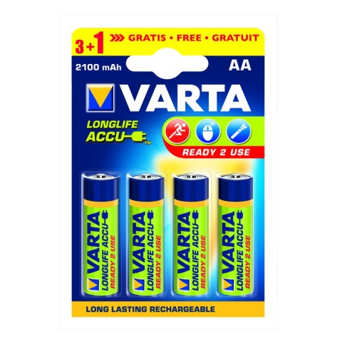 AKUMULATORY VARTA R6 2100 mAh 4szt ready 2 use