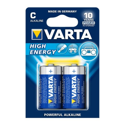 BATERIE ALKALICZNE VARTA R14 (typC) LONGLIFE POWER (HIGH ENERGY) 2szt