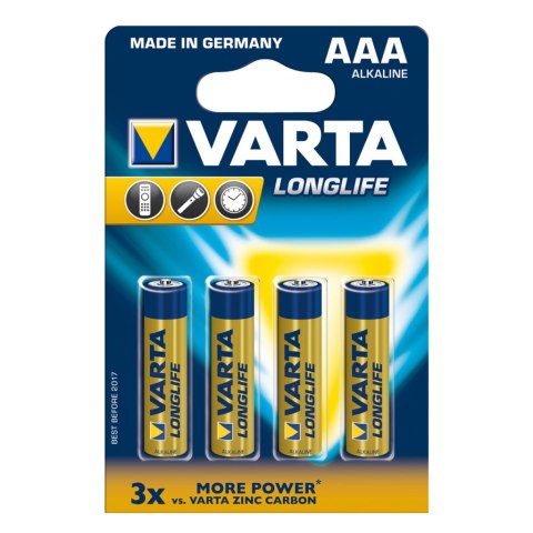 BATERIE ALKALICZNE VARTA R3 (AAA) 4szt longlife