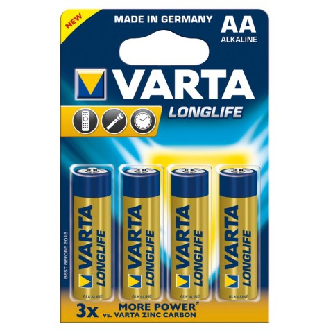 BATERIE ALKALICZNE VARTA R6 (AA) 4szt longlife