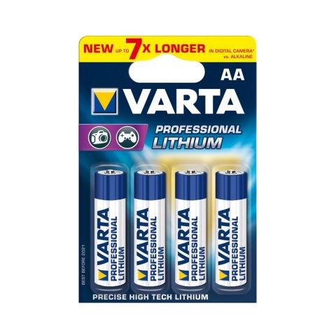 BATERIE LITOWE VARTA R6 (AA) 4szt professional