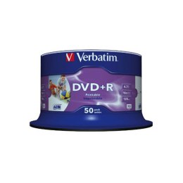 DYSK VERBATIM DVD+R 4.7 GB 16X PRINTABLE WIDE PHOTO CAKE BOX 50
