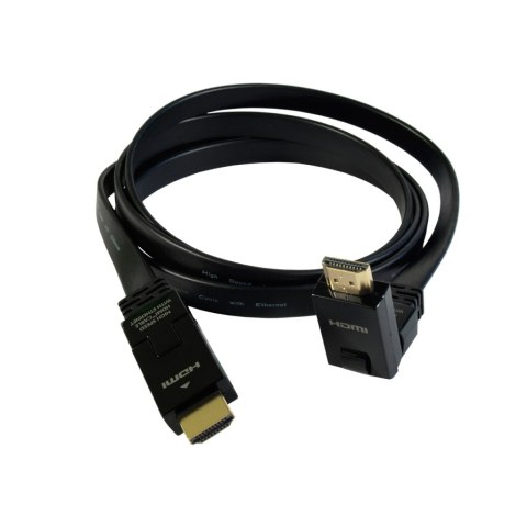 KABEL HDMI 1.4 M/M HQ pozłacany 1,5m ETHERNET 3D kątowy AL-05 ART