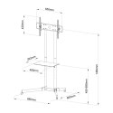 STOLIK/WÓZEK NA KÓŁKACH+UCHWYT DO TV 30-65" 60KG S-08A ART