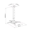 UCHWYT PODWIESZANY 40-62cm DO PROJEKTORA P-102B 15KG ART czarny