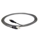 KABEL USB 2.0 Am/micro USBm czarno-biały oplot 2m ART oem