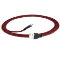 KABEL USB 2.0 Am/micro USBm czarno-czerwony oplot 2m ART oem