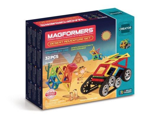 KLOCKI MAGNETYCZNE CREATOR DESERT ADV SET 32el MAGFORMERS