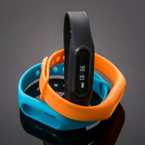 SPORTOWA OPASKA Z PULSOMETREM - BLACK/ORANGE WODOODPORNA - IP65