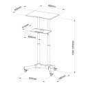 STOLIK NA KÓŁKACH/STACJA ROBOCZA pod notebooka/projektor S-10B ART