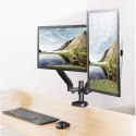 UCHWYT BIURKOWY GAZOWY DO 2 MONITORÓW LED/LCD 10-32" L-18GD ART 9kg 2xUSB 3.0