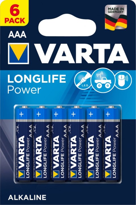 BATERIE ALKALICZNE VARTA R3 (AAA) 6szt LONGLIFE POWER (HIGH ENERGY)