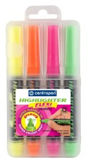 NEONOWE ZAKREŚLACZE "Highlighter FLEXI 8542" MIX 4 kolory CENTROPEN