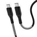 KABEL USB TYPC do TYPC QC3.0 Power Delivery PD60W CB-02C 1M Carbon Oplot Premium