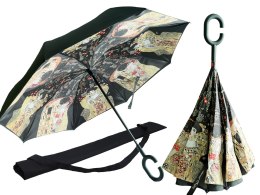 Parasol odwrotnie otwierany - G. Klimt, Pocałunek + Adela (CARMANI)