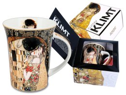 Kubek - G. Klimt, Pocałunek, czarne tło (CARMANI)