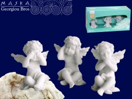 Zestaw 3 aniołków - alabaster grecki