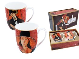Kpl. 2 kubków - A. Modigliani, Kobieta w kapeluszu i Mario Varvogli (CARMANI)