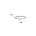 Mophie - kabel ze złączami USB-C, microUSB, USB A oraz lightning 1m (white)