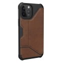 UAG Metropolis LTHR ARMR - skórzana obudowa ochronna z klapką do iPhone 12 Pro Max (brown) [go] [P]