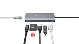 Adam Elements Casa Hub A01 - hub USB-C - 6 portów (grey) (USB-C 3.1, USB-C PD 3.0, USB-A 3.1 x2, HDMI, Gigabit Ethernet, SD)