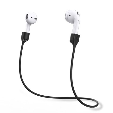 KeyBudz AirStrapz - silikonowy pasek łączący AirPods (black)